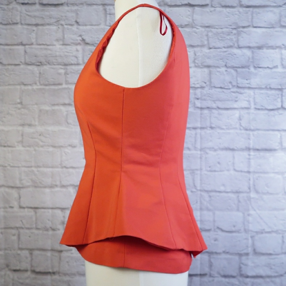 Zara structured peplum top square neck A70 - Picture 2 of 8